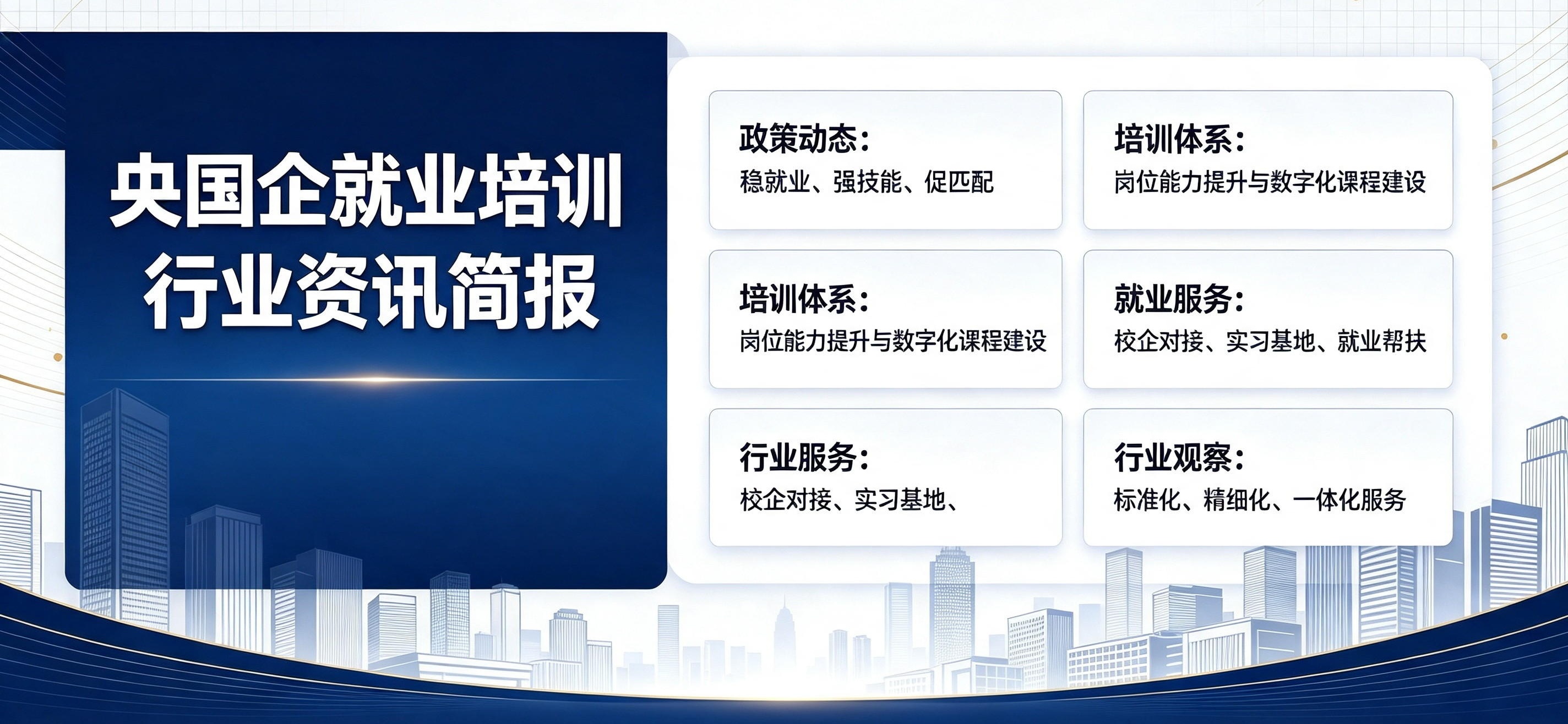 央国企就业培训行业资讯简报