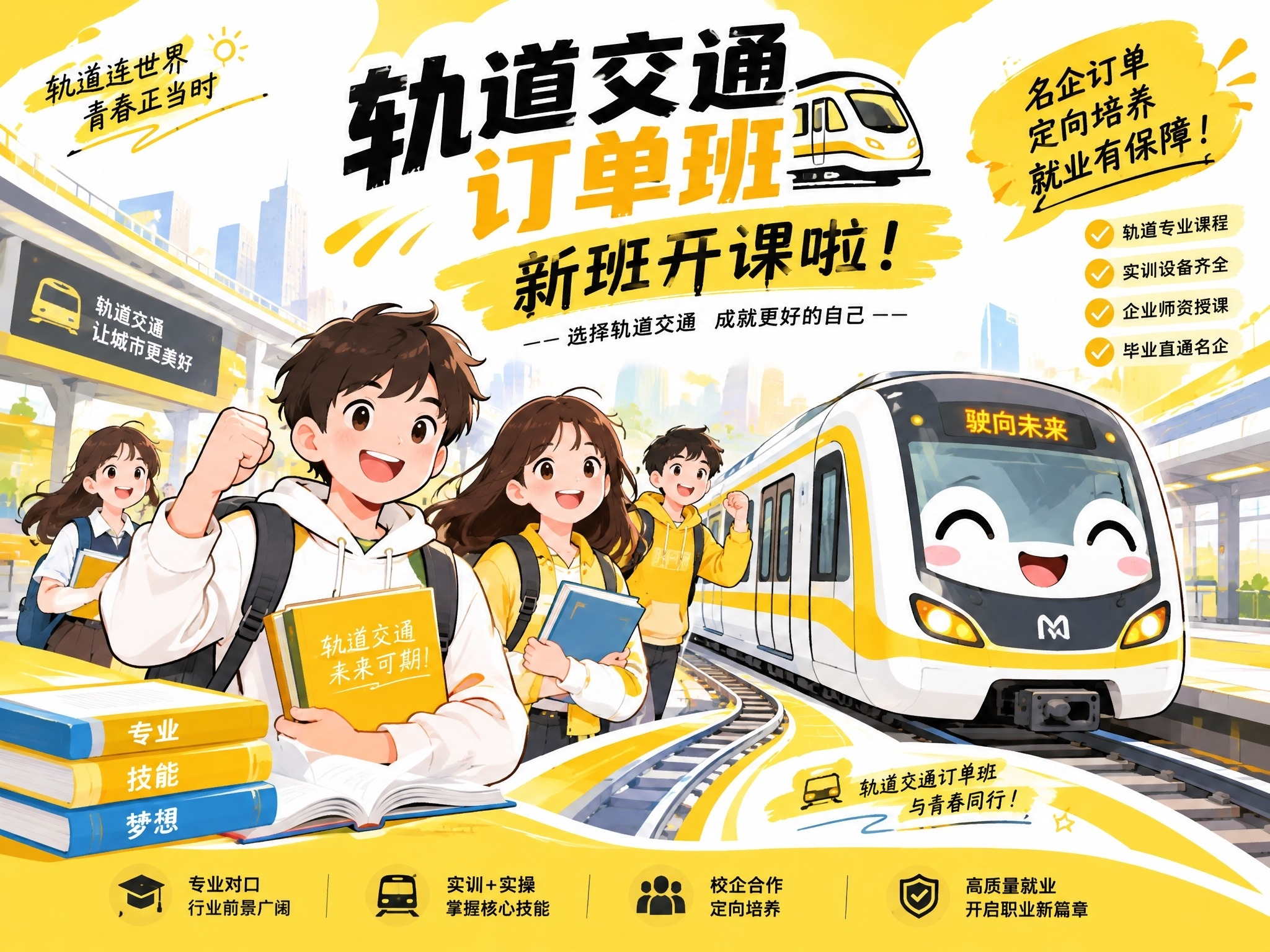 轨道交通学员入校，开培训[庆祝][庆祝][庆祝]